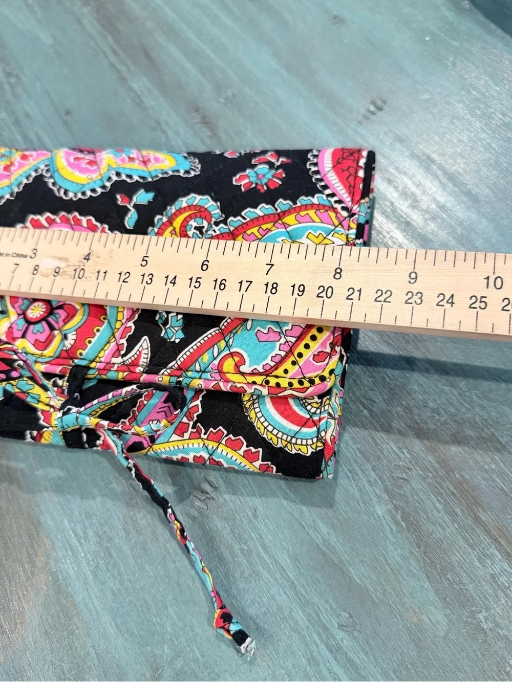 Vera Bradley Travel Jewelry Organizer Roll Colorful Paisley